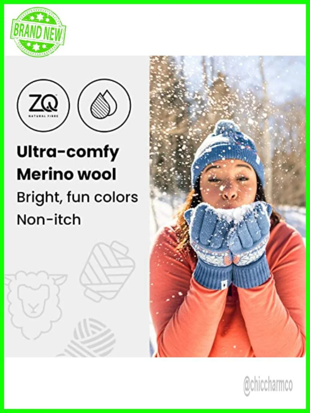Merino Fleece Wind Mittens Touchscreen Thermal